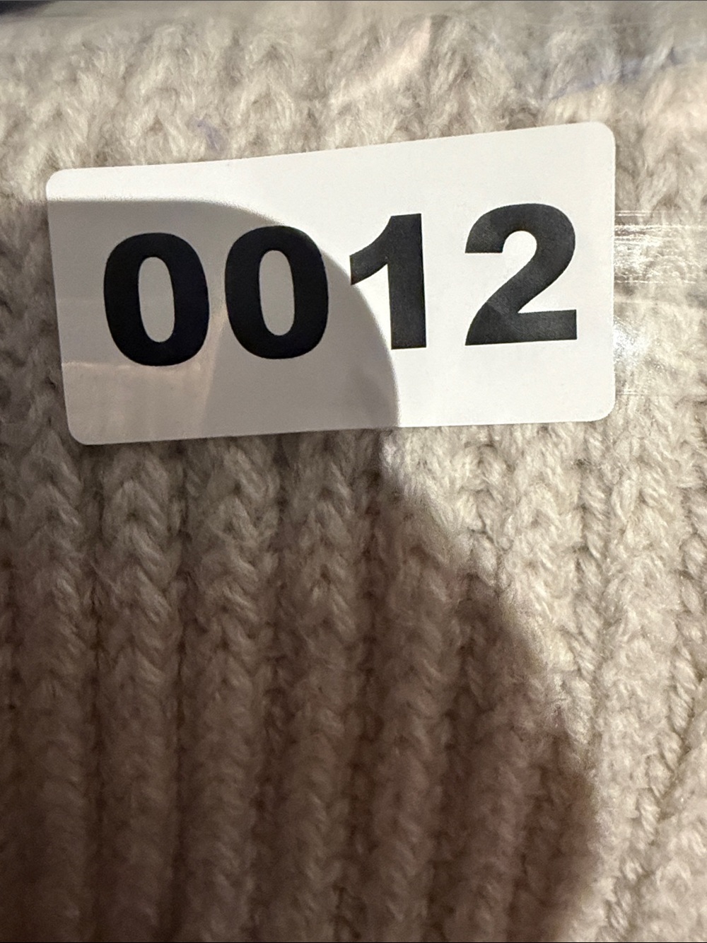 Wilfred Aritzia 100% Merino Wool Ribbed Scarf Oatmeal Quiet Luxury - Picture 5 of 5
